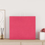 Paper Bags 50 pcs with Handles Pink 54x15x49 cm 4101668