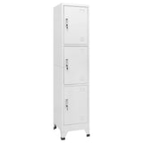 Locker Cabinet with 3 Compartments 38x45x180 cm 244474