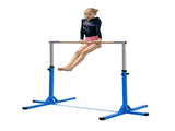 Height Adjustable Gymnastics Horizontal Bar for Kids, Children Junior Kip High Bar Fitness, Blue T3398P347569