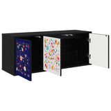 Wall-mounted TV Cabinet MAINZ 102 x 33 x 40 cm Black Oak 8007180