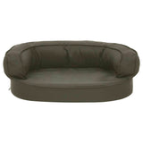 Ergonomic Dog Bed Mattress 60x42 cm Linen Look Dark Grey 171289