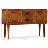 Sideboard Solid Wood with Honey Finish 120x30x75 cm 244682
