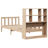 Bookcase Bed without Mattress 90x190 cm Single Solid Wood Pine 3322119