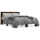 Bed Frame without Mattress Smoked Oak 120x200 cm 3280109