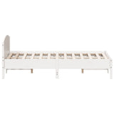 Bed Frame without Mattress White 120x200 cm Solid Wood Pine 842599