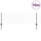 Welded Wire Fence 10 x 0.6 m PVC-Coated Steel Grey Mesh 3336816