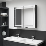 ZNTS LED Bathroom Mirror Cabinet Shining Black 80x12x68 cm 326512