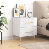 ZNTS Bedside Cabinet High Gloss White 40x35x47.5 cm Engineered Wood 827280