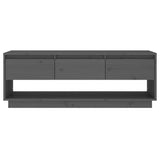 TV Cabinet Grey 110.5x34x40 cm Solid Wood Pine 813846