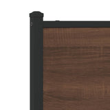 Metal Bed Frame without Mattress Brown Oak 100x200 cm 4007760
