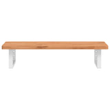 ZNTS Basin Shelf Wall Mounted Steel and Solid Wood Beech 3302364