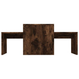 Coffee Table Set Smoked Oak 100x48x40 cm Engineered Wood 815546