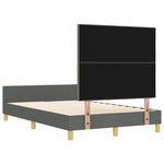 ZNTS Bed Frame Dark Grey 120x200 cm Fabric 3344719