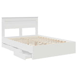 Bed Frame with Drawer White 160 x 200 cm Engineer Wood 3409833