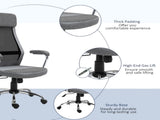 Office Chair, Ergonomic Desk Chair, High Back Computer Chair with Adjustable Height, Swivel Rolling T3398P344388