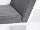 Bookcase Storage Shelf with Cushioned Reading Seat, Cube Bookshelf Organizer for Bedroom Living T3398P330546