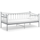 Sofa Bed Frame without Mattress Grey Metal 90x200 cm 324757