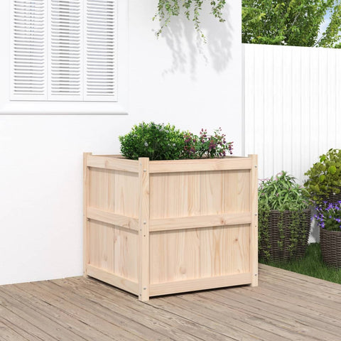 Garden Planter 70x70x70 cm Solid Wood Pine 837434