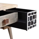 ZNTS Coffee Table with Drawers Solid Mango Wood 105x55x41 cm 244016