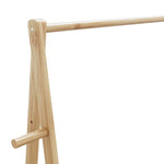 ZNTS Clothes Rack with Shelves and Wheels 132x45.5x155.5 cm Bamboo 4008913