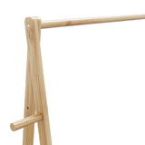 Clothes Rack with Shelves and Wheels 132x45.5x155.5 cm Bamboo 4008913