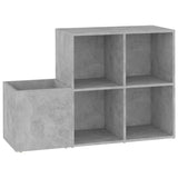 Hall Shoe Cabinet Concrete Grey 105x35.5x70 cm Engineered Wood 808255