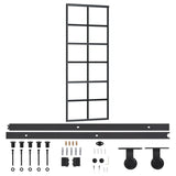 Sliding Door with Hardware Set ESG Glass&Aluminium 76x205 cm 3081956
