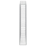 Arched Gabion Baskets 6 pcs 200x30x180/200 cm Galvanised Iron 3145518