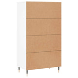 Highboard White 60x36x110 cm Engineered Wood 831476