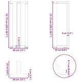 Console Table Legs T-Shaped 2 pcs Black 38x25x cm Steel 4013047