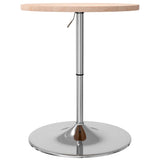 ZNTS Bar Table Ø60x90.5 cm Solid Wood Oak 3270631