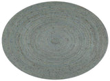 Handmade Rug Jute Round 150 cm Olive Green 133670