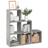 Room Divider Bookcase 3-Tier Concrete Grey 99x29x99 cm Engineered Wood 857961