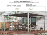 3 x 3 Outdoor Pergola with Retractable Roof, Aluminium Louvered Patio Gazebo Canopy for Lawn T3398P323905