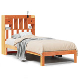 Bookcase Bed without Mattress Wax Brown 100x200cm Solid Wood Pine 3322617