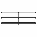 Console Table Black 200x29x75 cm Engineered Wood 834110