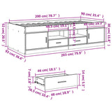 Daybed with Drawers without Mattress White 90x200 cm 3280244