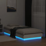 ZNTS Bed Frame without Mattress with LED Lights White 100x200 cm 839504