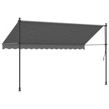 Retractable Awning Anthracite 350x150 cm Fabric and Steel 368741