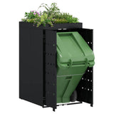 Wheelie Bin Storage with Planter Roof for Single 240L Bin Black 42018675