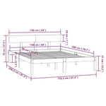 Bed Frame without Mattress White Solid Wood Pine King Size 810153