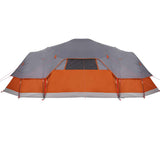 Family Tent Dome 11-Person Grey and Orange Waterproof 94568