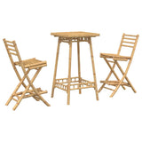 3 Piece Outdoor Bar Set Foldable Bamboo 4108232