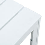 ZNTS Coffee Table White 78x78x74 cm HDPE Wood Look 47881