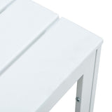 Coffee Table White 78x78x74 cm HDPE Wood Look 47881