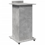 Lectern with Wheels & Drawer Concrete Grey 55x55x107 cm Engineered Wood 848027