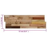 Wall Cladding Panels 10 pcs 1.03 m Recycled Teak Wood 326170