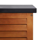 Storage Box Natural wood, Black 47285
