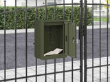Mailbox with Storage Olive green 30 x 20 x 55 cm Steel 874950