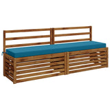 2-Piece Bench Cushions SOEST 2 pcs 100% Polyester Light Blue 950051